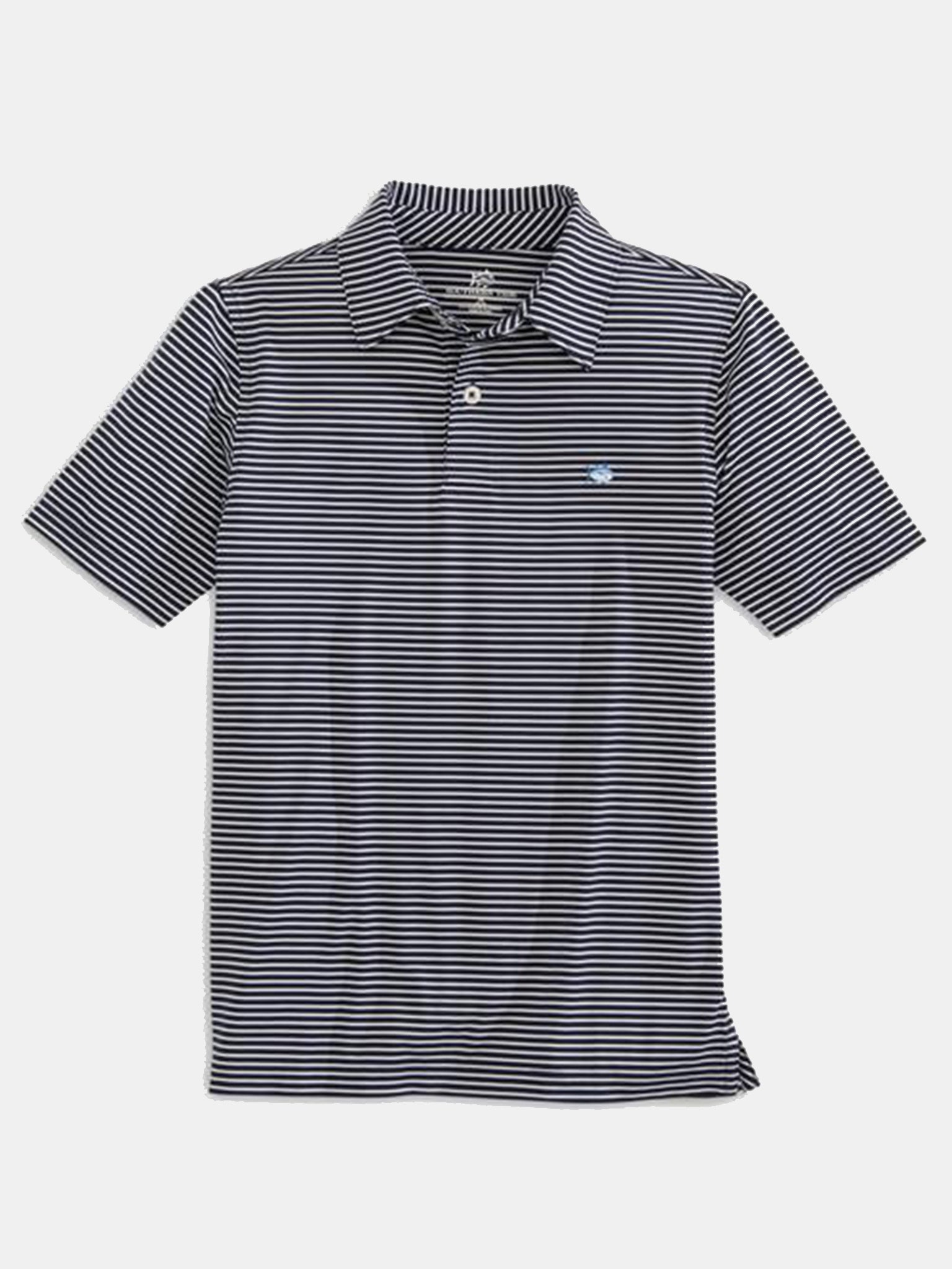 Southern Tide Boys' Driver Striped Performance Polo Shirt - Saint Bernard
