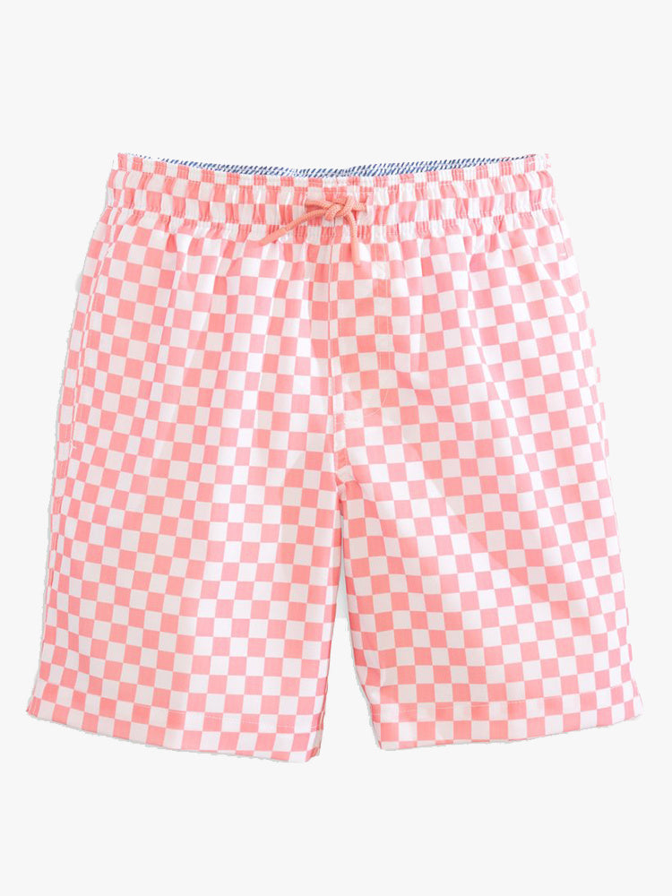 Southern Tide Boys' Checkerboard Swim Trunk - Saint Bernard