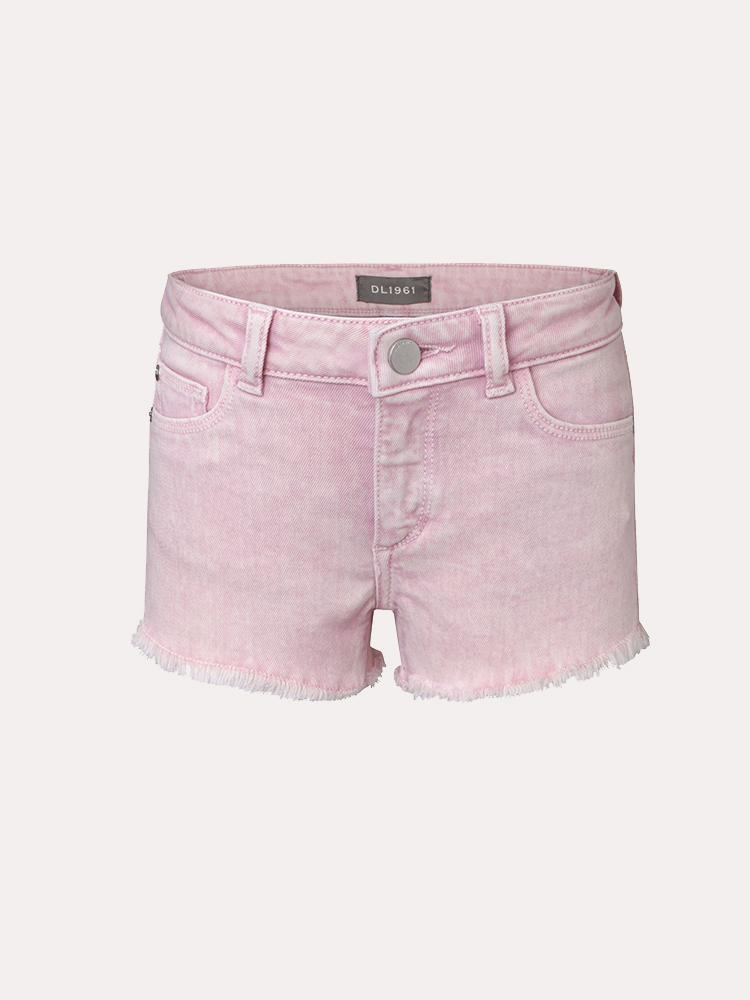 DL1961 Girls' Lucy Pink Cut Off Short - Saint Bernard