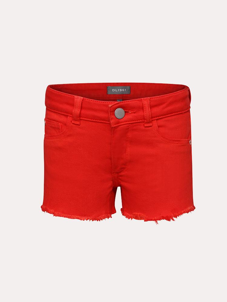 DL1961 Girls' Lucy Candy Apple Cut Off Short - Saint Bernard