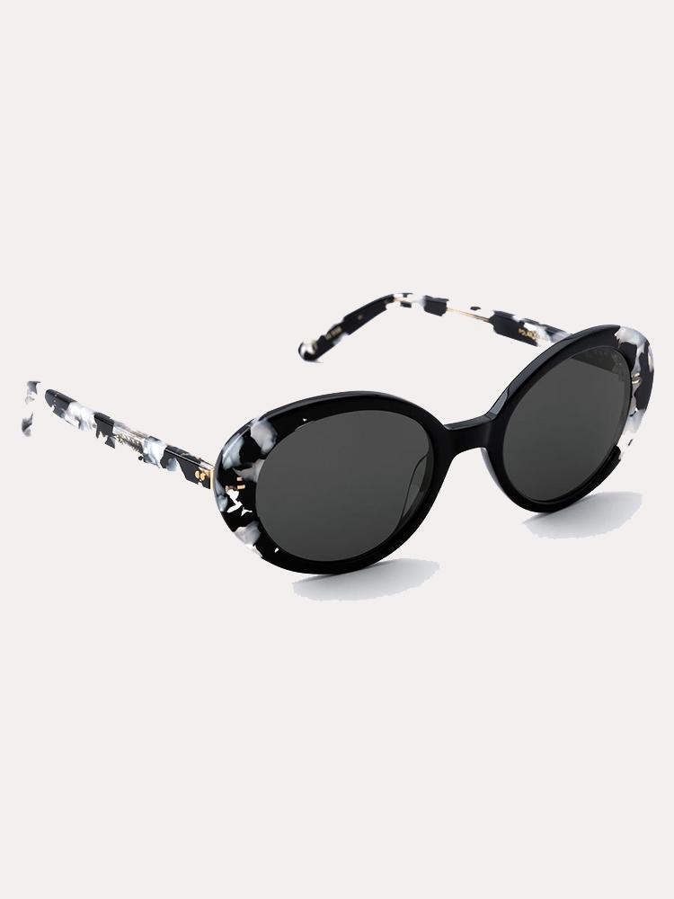 Krewe Laurel Black Interstellar Polarized Sunglasses