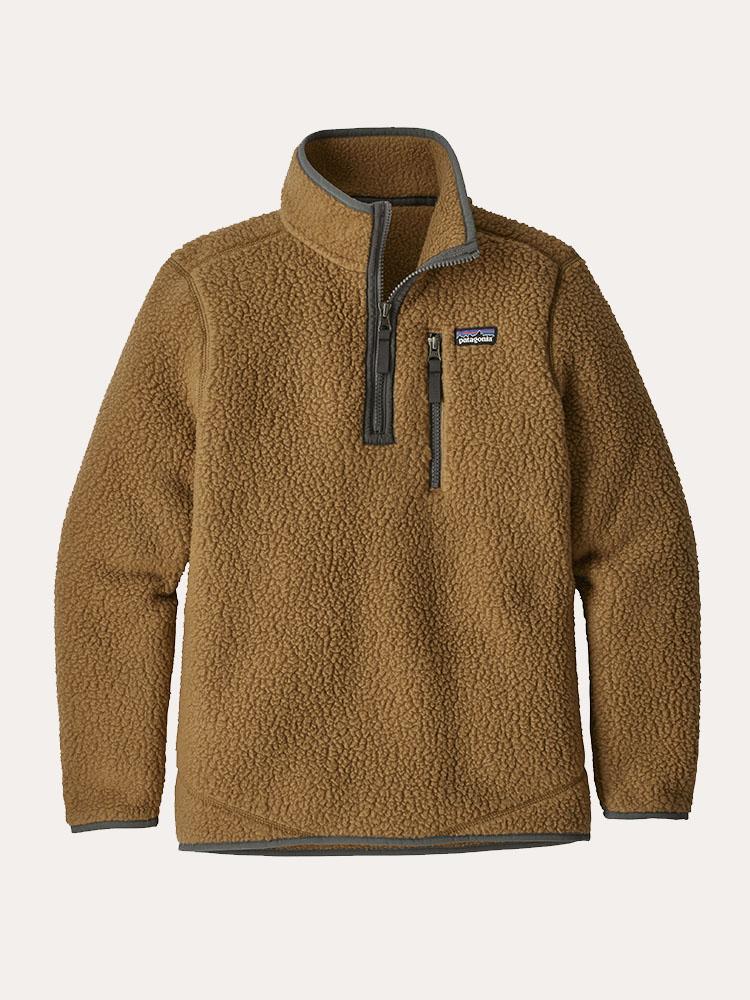 Patagonia Boys' Retro Pile Fleece 1/4 Zip - Saint Bernard