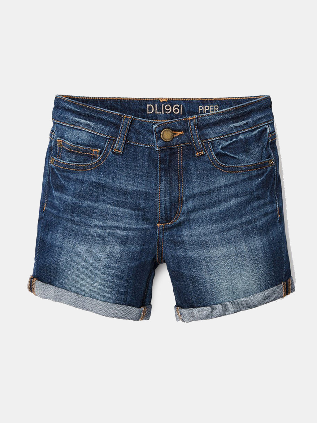 DL1961 Toddler Girls' Piper Cuffed Short - Saint Bernard