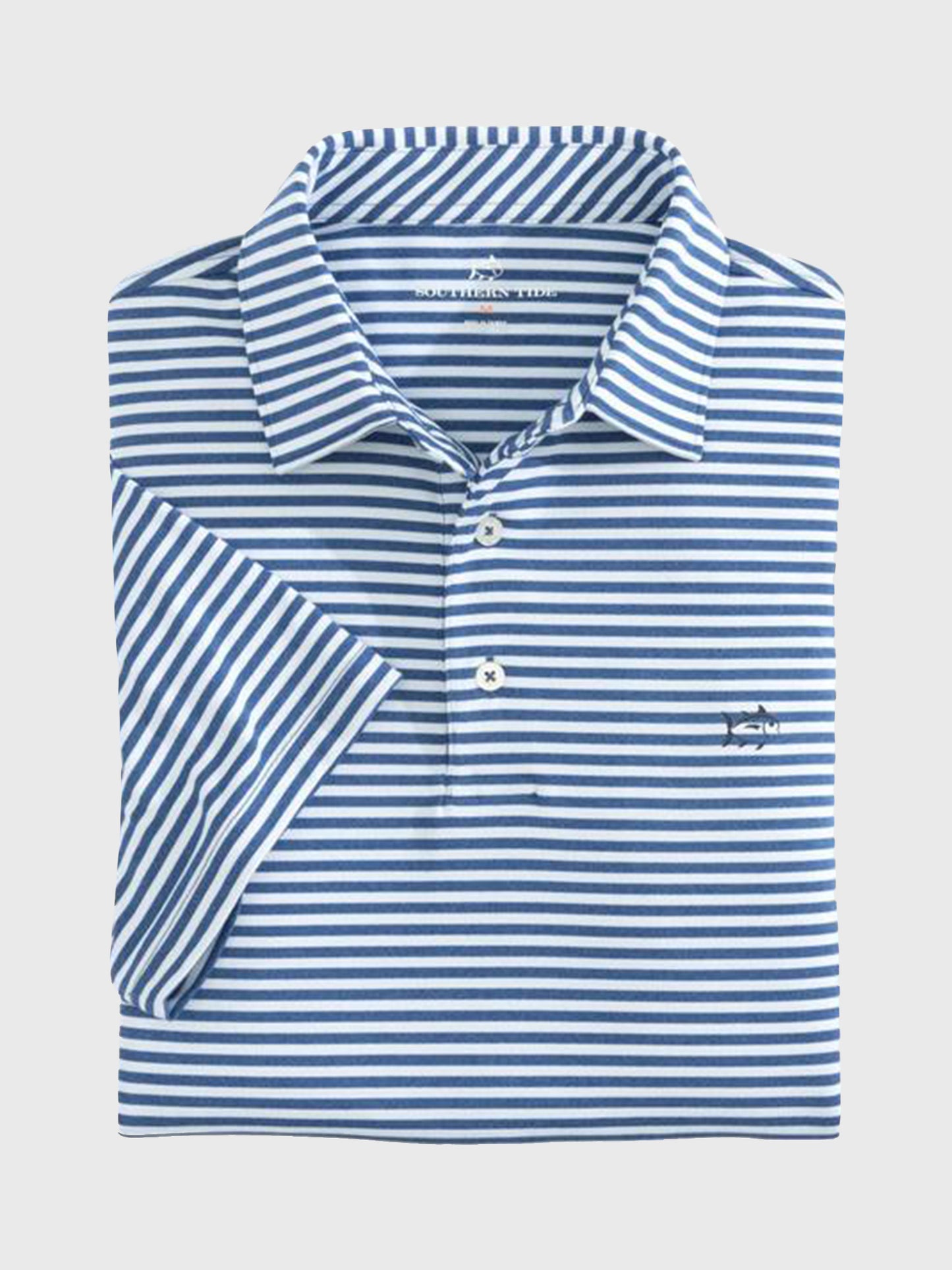 Southern Tide Men's Ryder Heathered Striped Performance Polo Shirt
