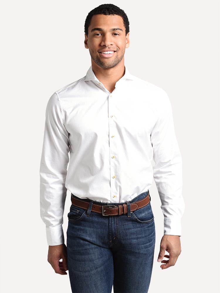 Stemstroms Men's Casual fitted Body Shirt