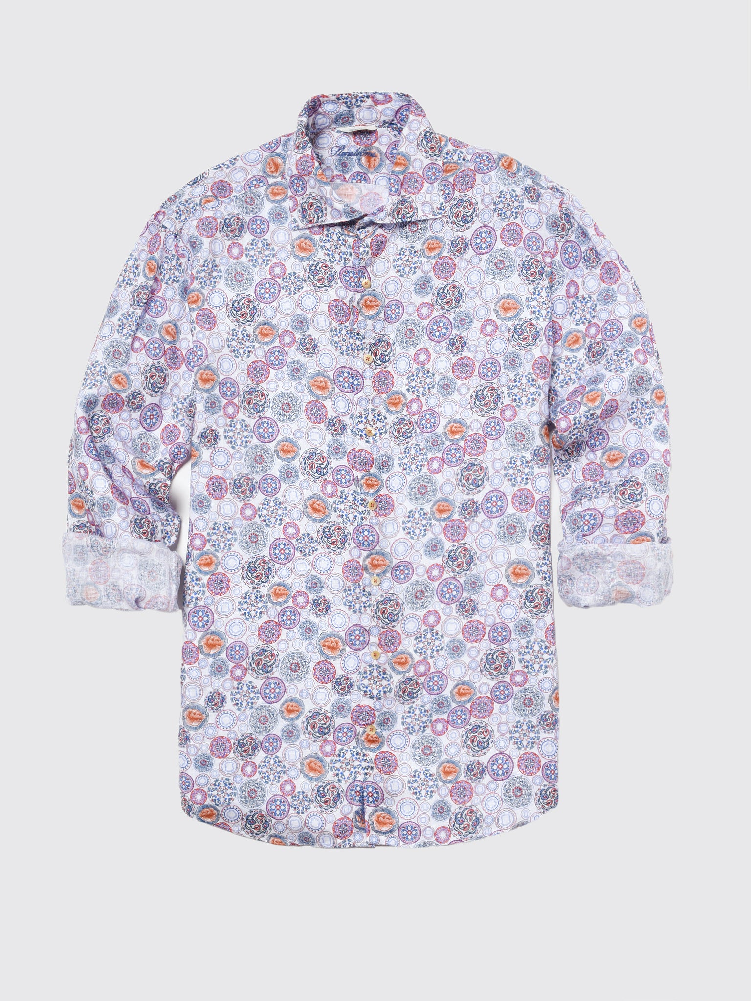 Stenstroms Casual Linen Fitted Body Shirt - Saint Bernard