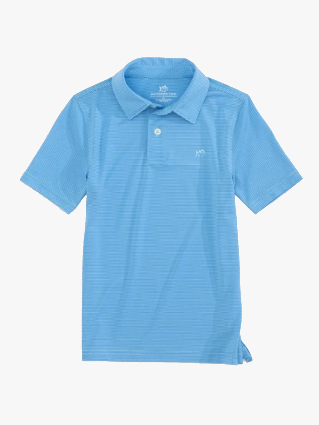 Southern Tide Boys' Small Stripe Driver Performance Polo Shirt - Saint Bernard