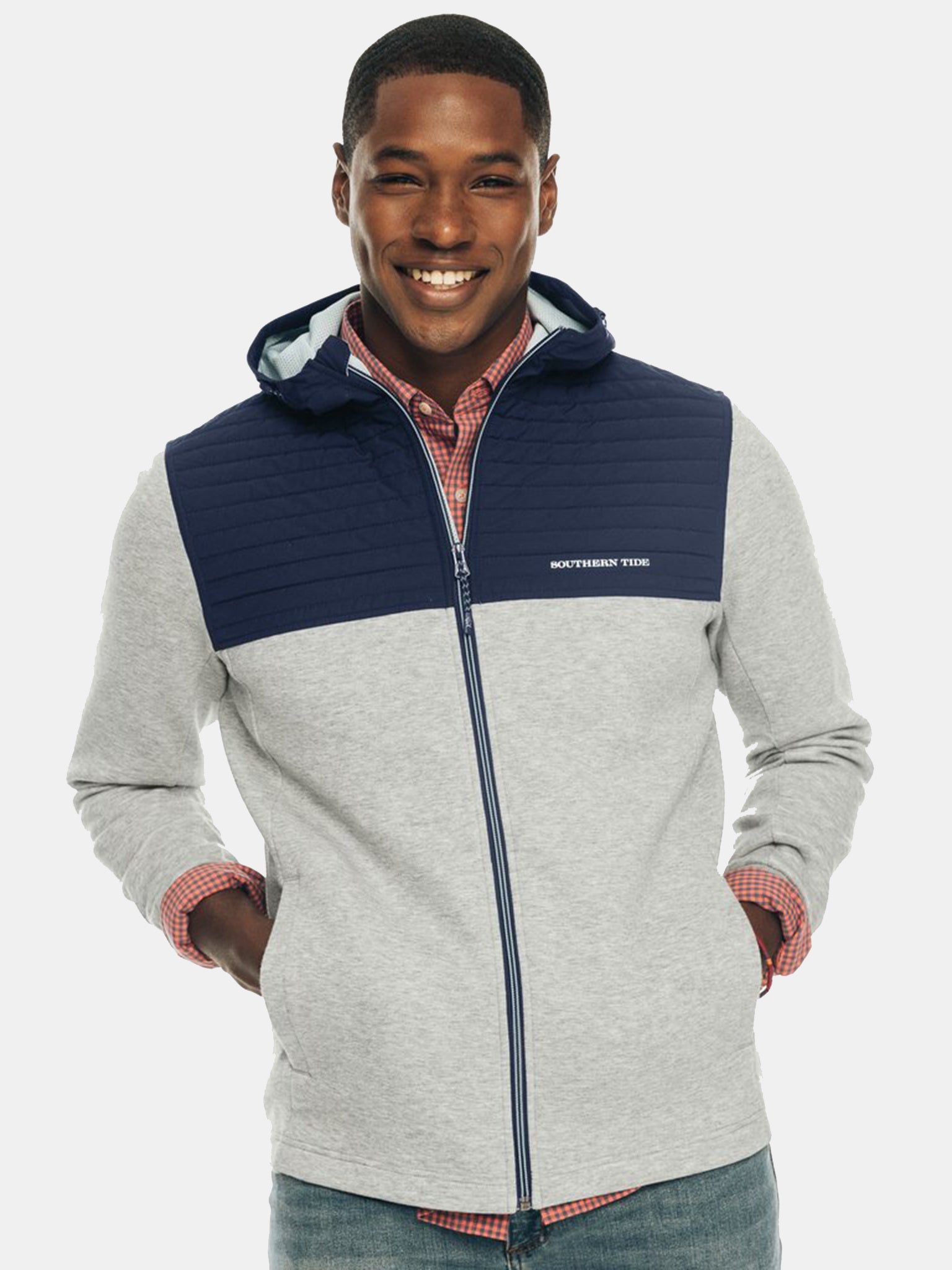 Southern Tide Men's Pier Scuba Full Zip Jacket - Saint Bernard