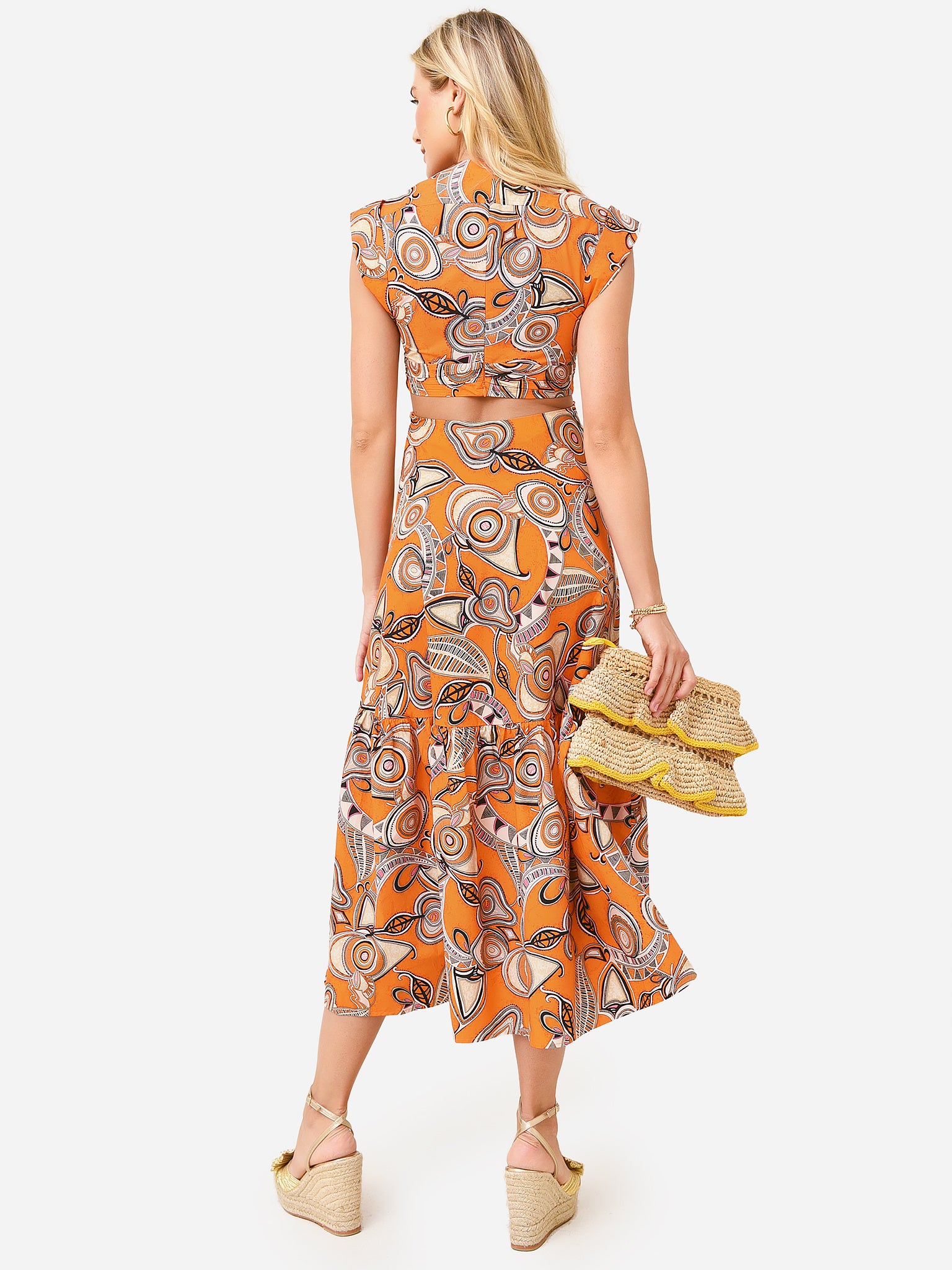 alc alexandria cotton midi dress A.L.C. Alexandria Cotton Knotted Front Cut Out Waist Midi Dress Navy 8 $495