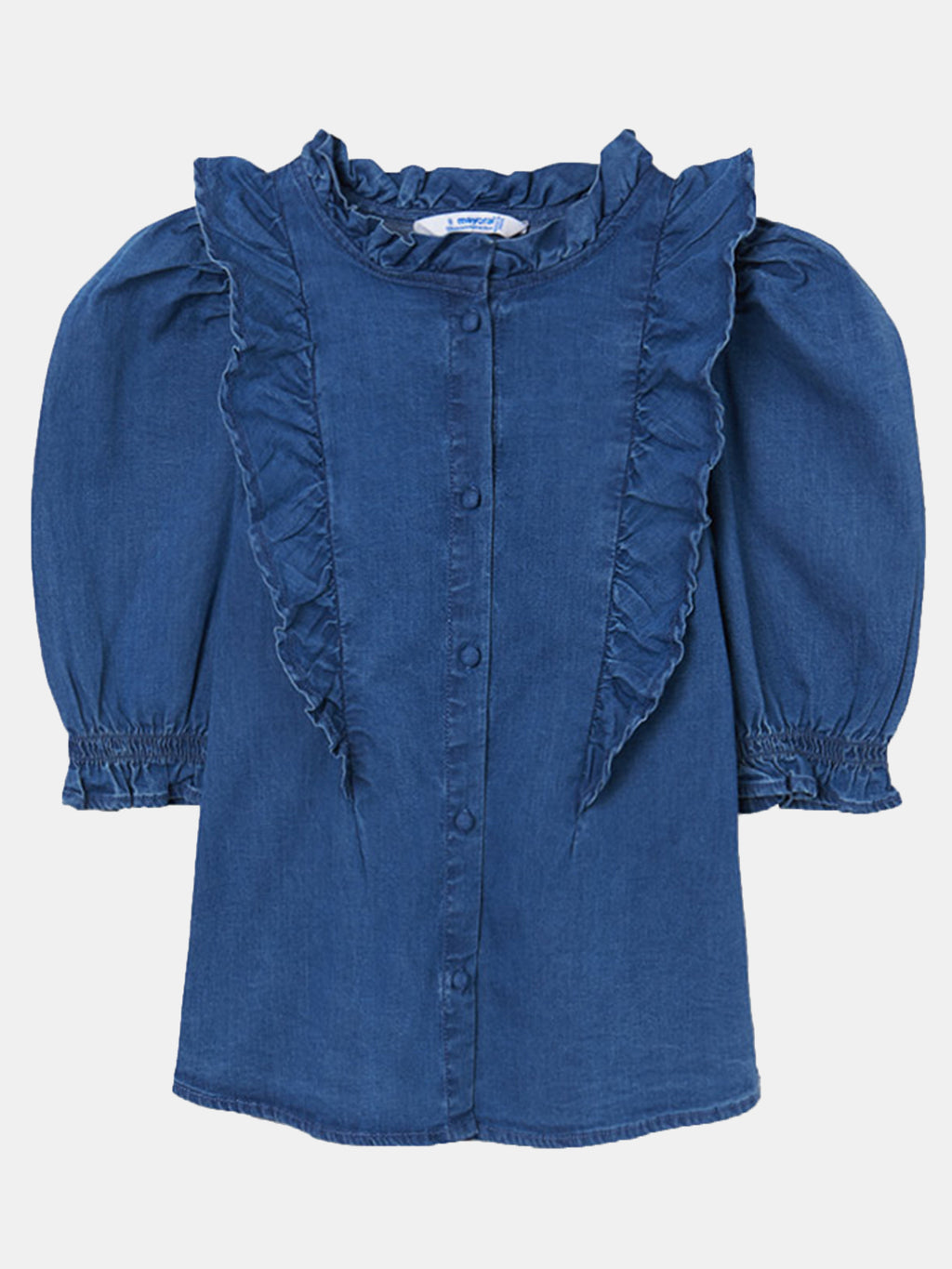 Mayoral Girls' Denim Blouse - Saint Bernard