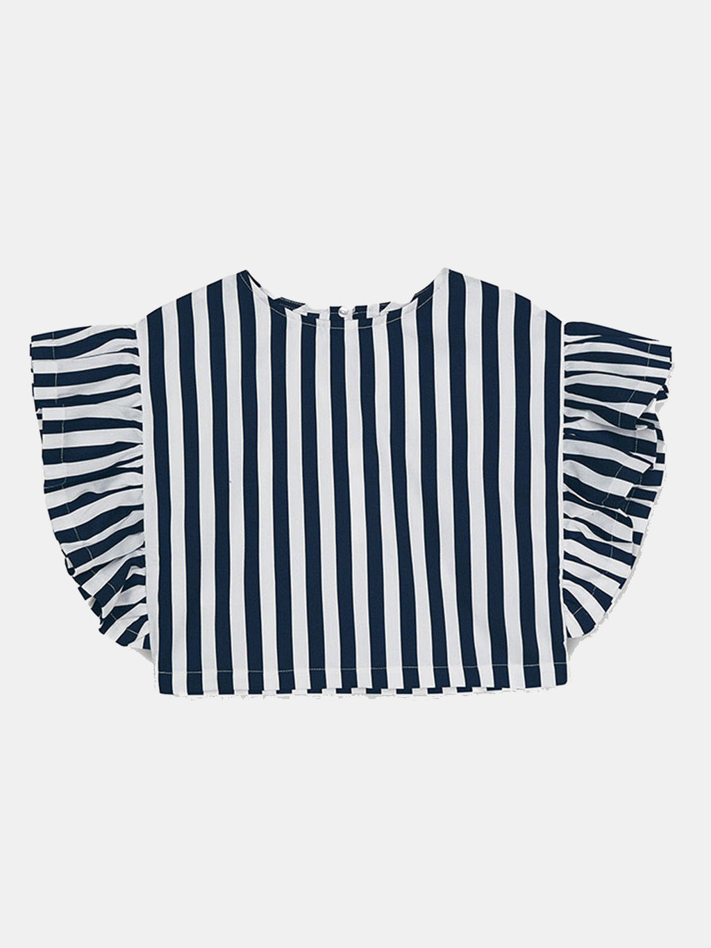 Mayoral Girls' Striped Ruffle Blouse - Saint Bernard