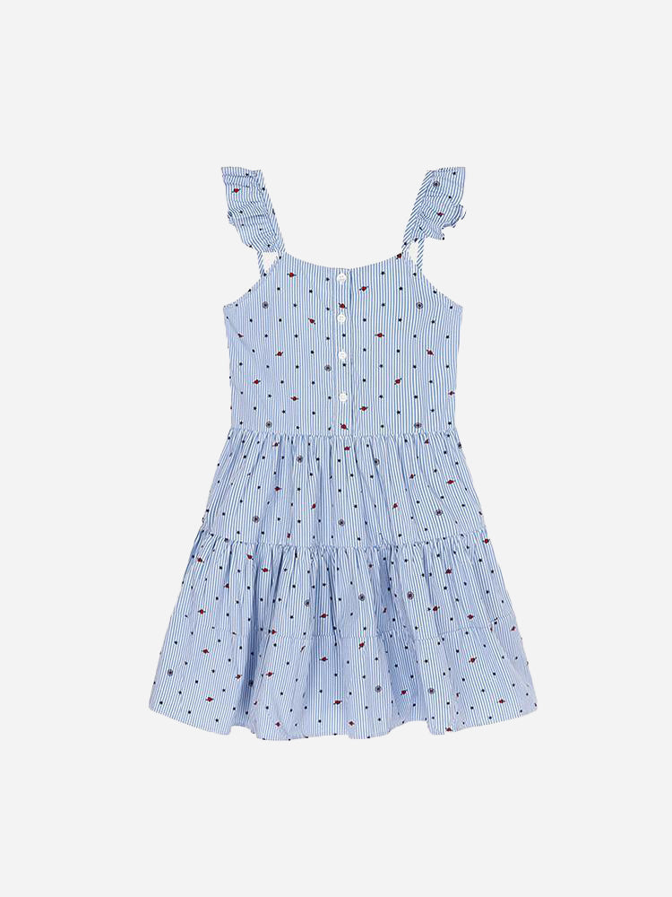 Mayoral Girls' Strappy Flared Dress - Saint Bernard