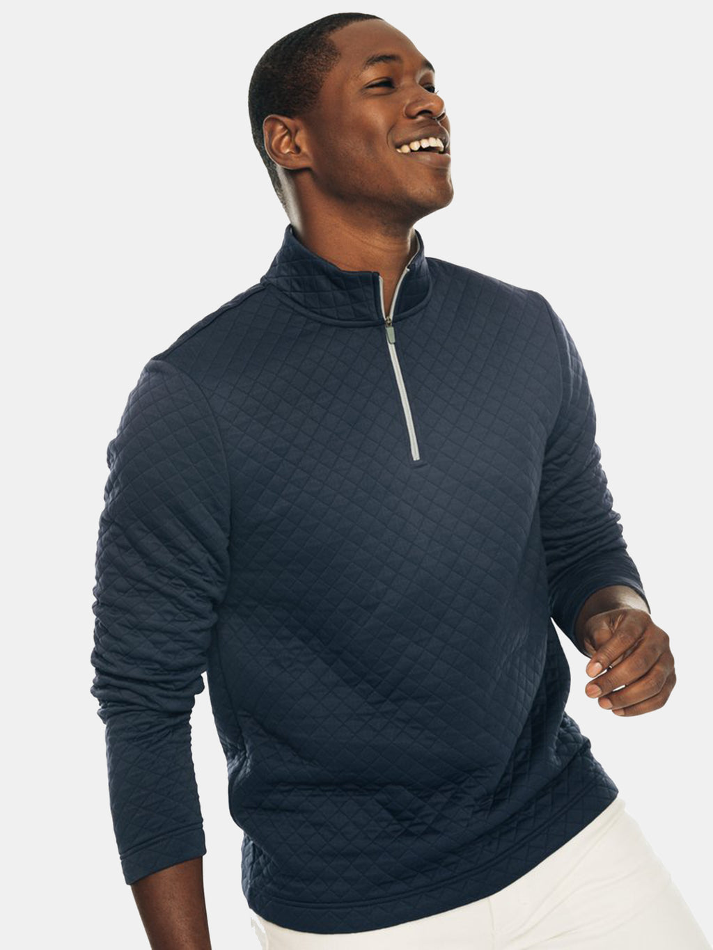 Southern Tide Men's Quay Quilted Quater-Zip Pullover - Saint Bernard