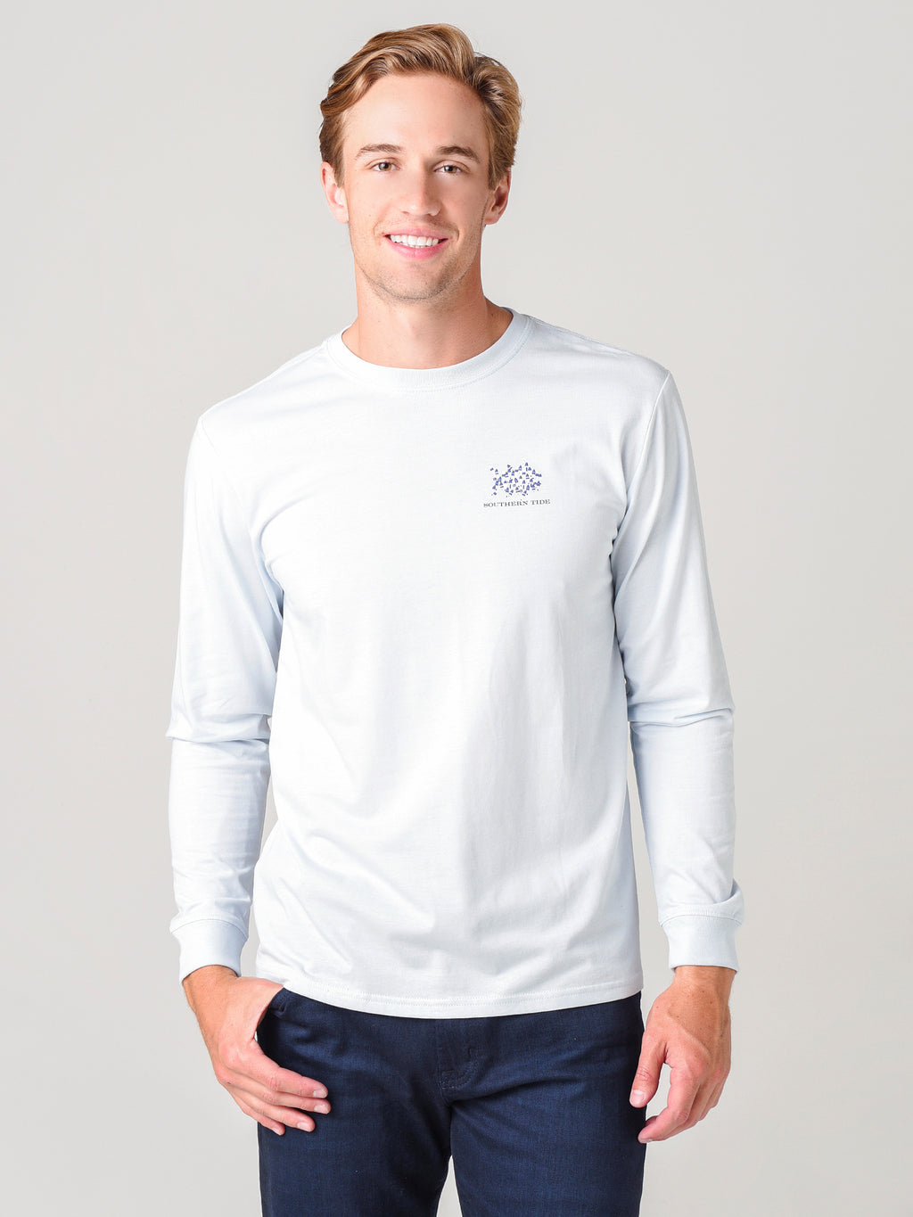 Southern Tide Men's Long Sleeve Skipjack Bouys T-Shirt - Saint Bernard