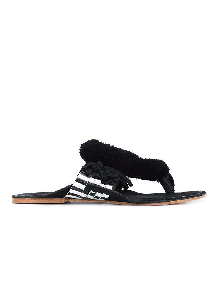Figue Salome Black and White Sandal - Saint Bernard