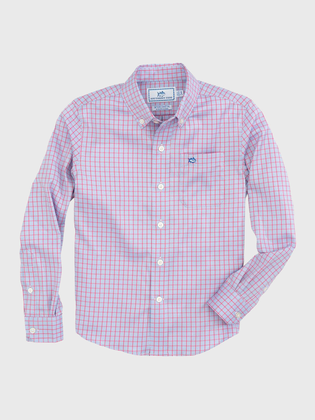 Southern Tide Boys' Prow Intercoastal Performance Button-Down Shirt - Saint Bernard