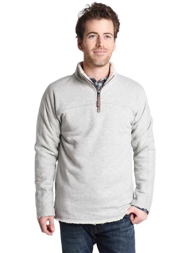True Grit Men's Heather Fleece & Faux Fur Pullover - Saint Bernard