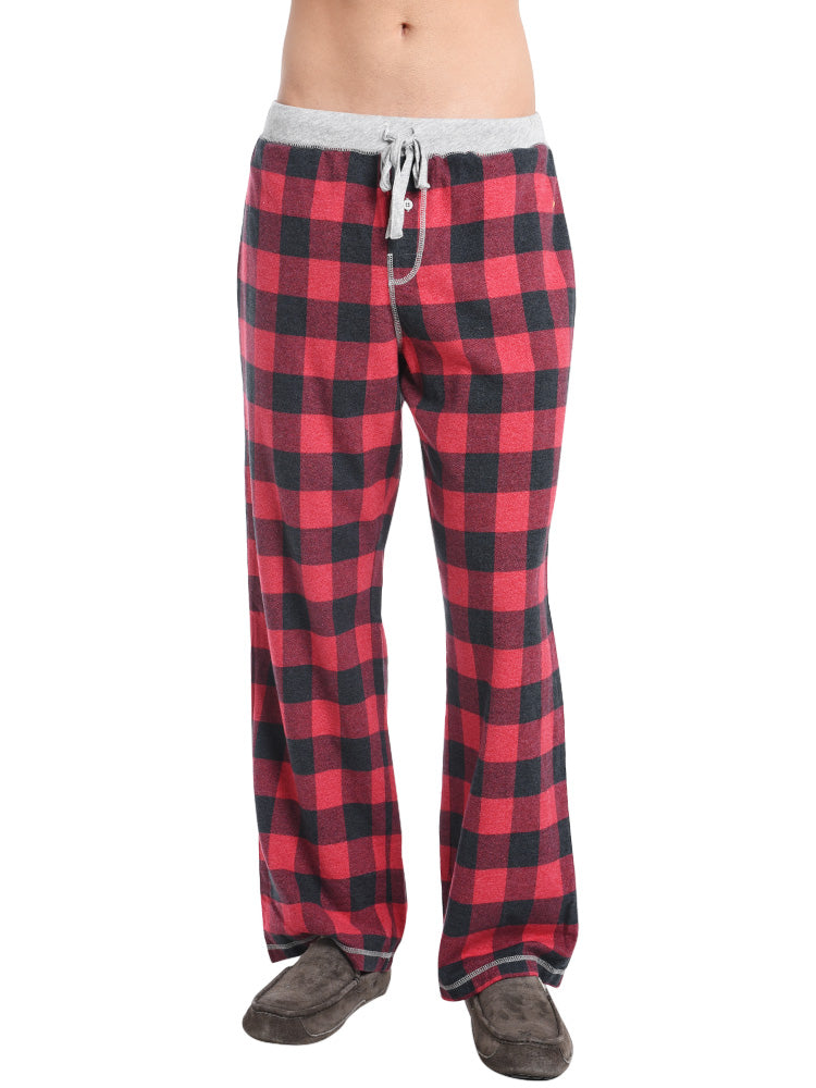 True Grit Men's Melange Buffalo Check Pant - Saint Bernard