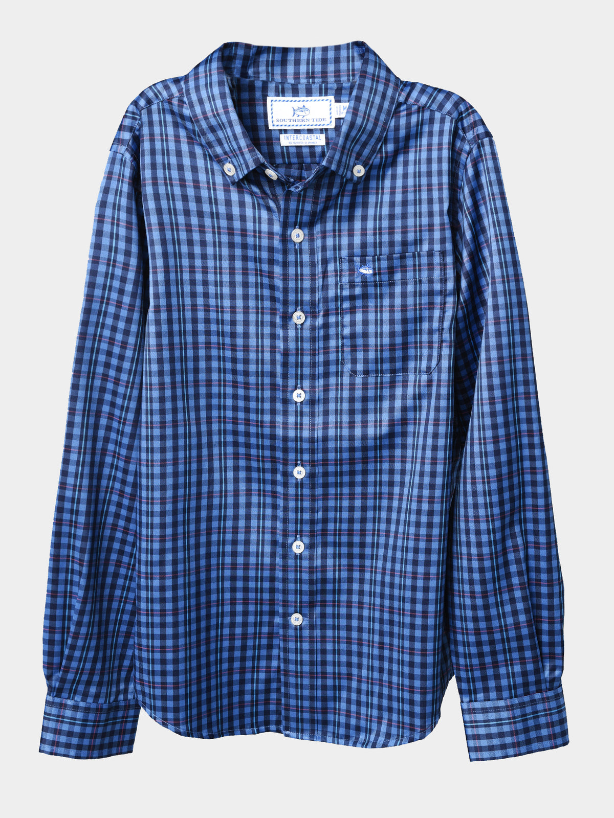Southern Tide Boys' Intercoastal Boulder Sport Shirt - Saint Bernard