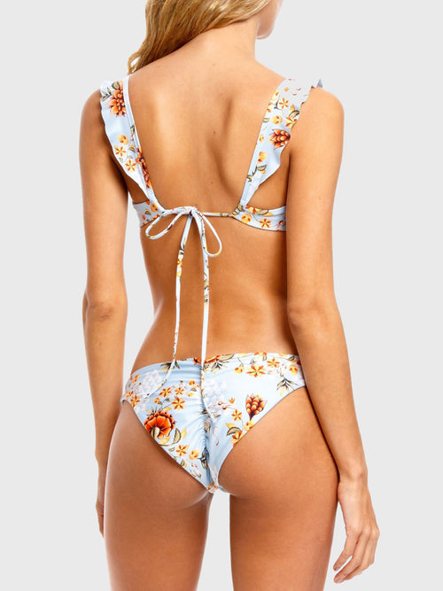Agua Bendita Women's Malena Sunbaze Ruffle Bikini Top