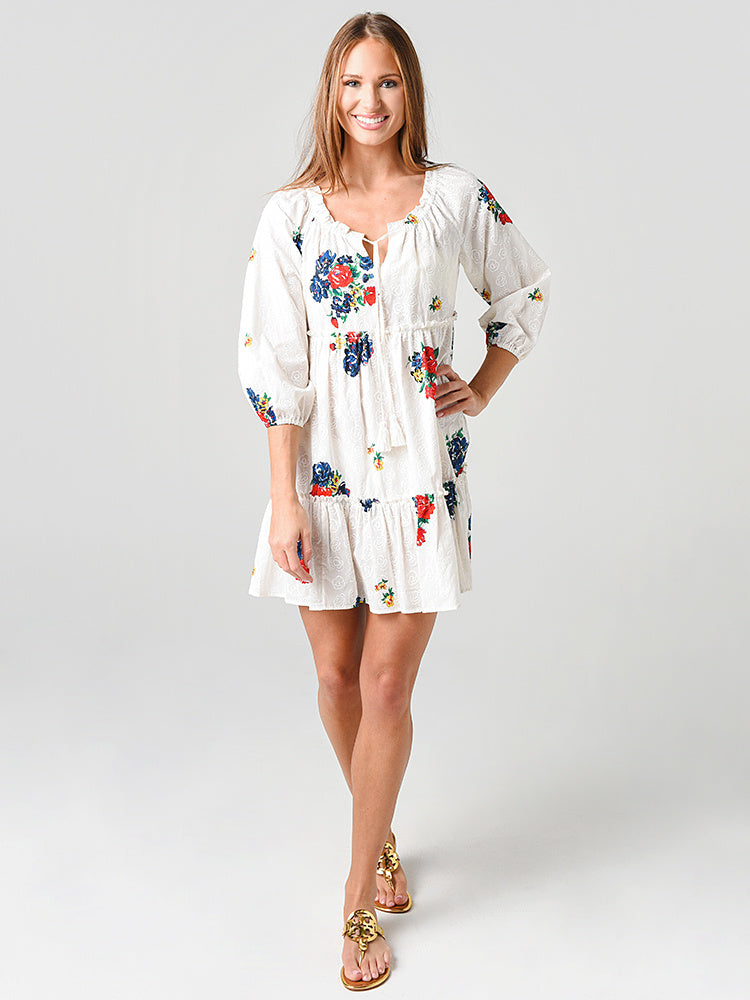 tory burch embroidered beach dress Embroidered Jacquard Dress: Women's Designer Dresses