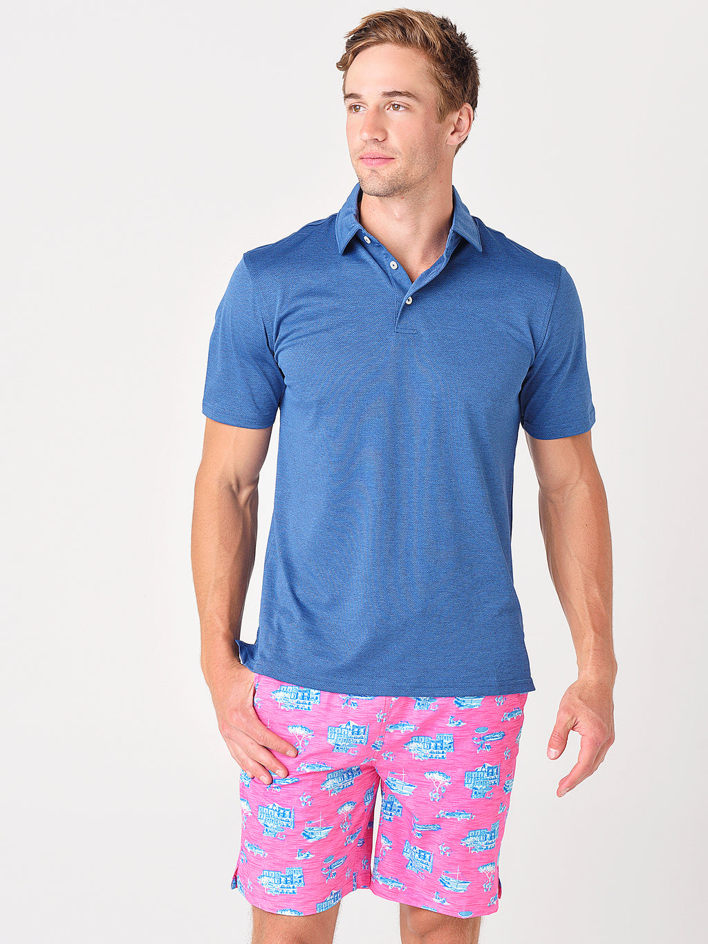 Southern Tide Men's Angler Performance Polo Shirt - Saint Bernard