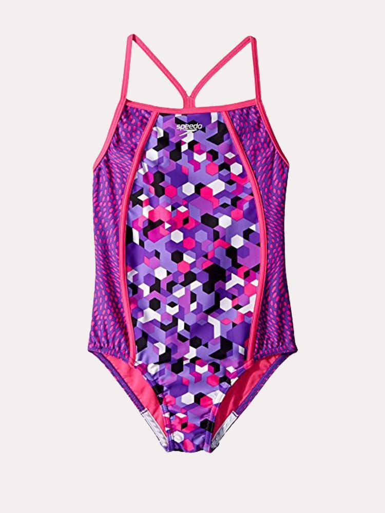 Speedo Girls' Diamond Geo Splice - Saint Bernard
