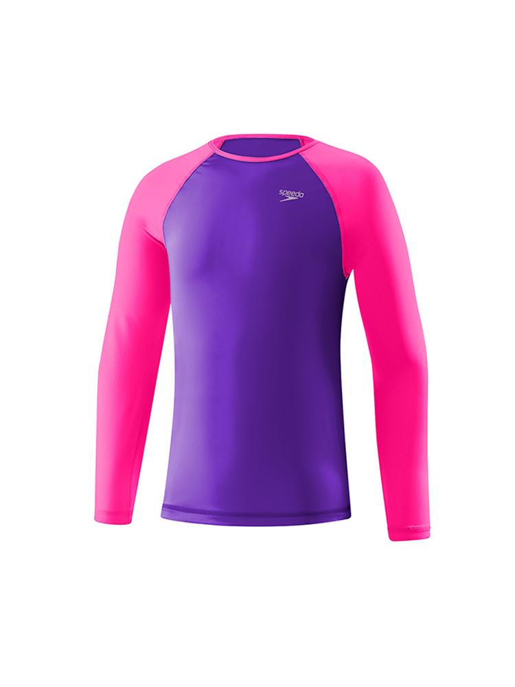 Speedo Girls' Long Sleeve Rashgaurd - Saint Bernard