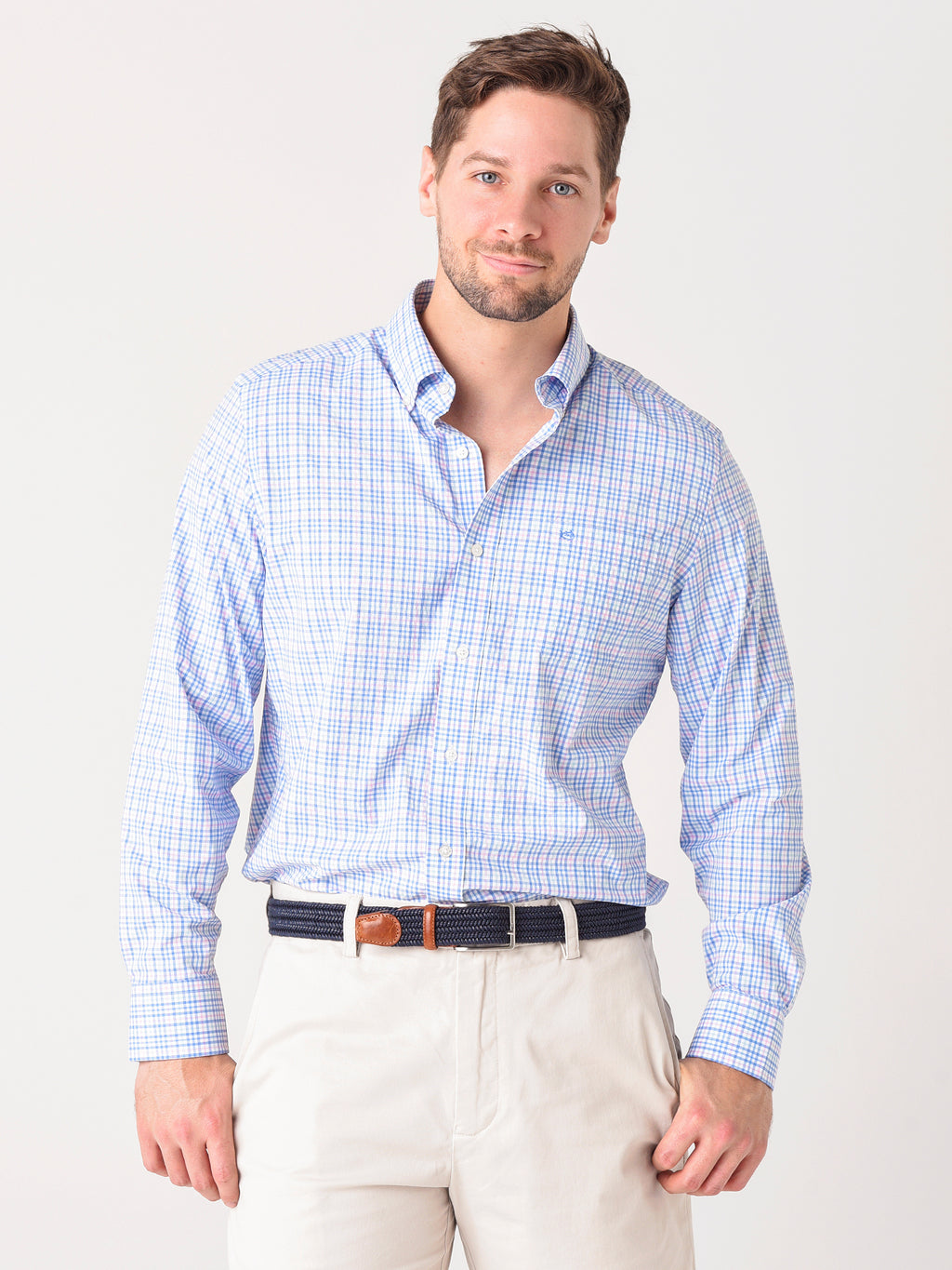 Southern Tide Men's Quezal Heather Intercoastal Sport Shirt - Saint Bernard