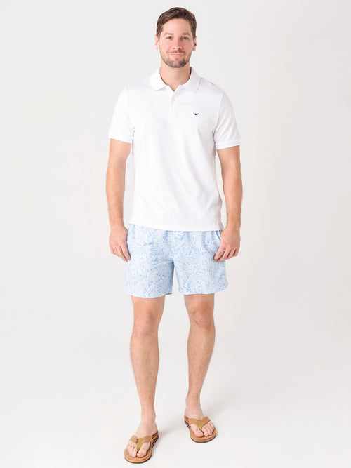 Southern Tide Men's Tonal Palm Print Swim Trunk