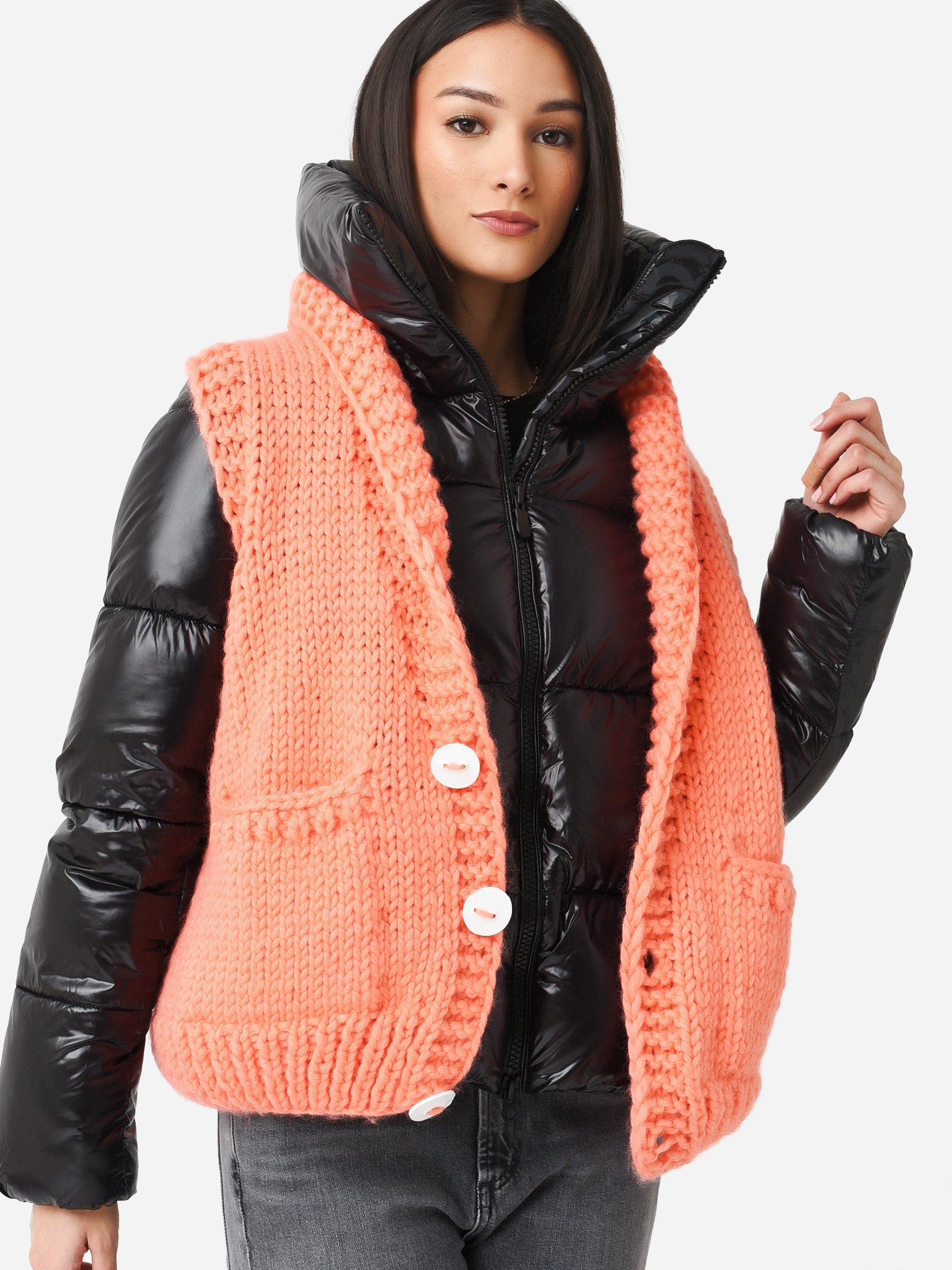 GOGO Women's Short Ski Sweater Vest - Saint Bernard