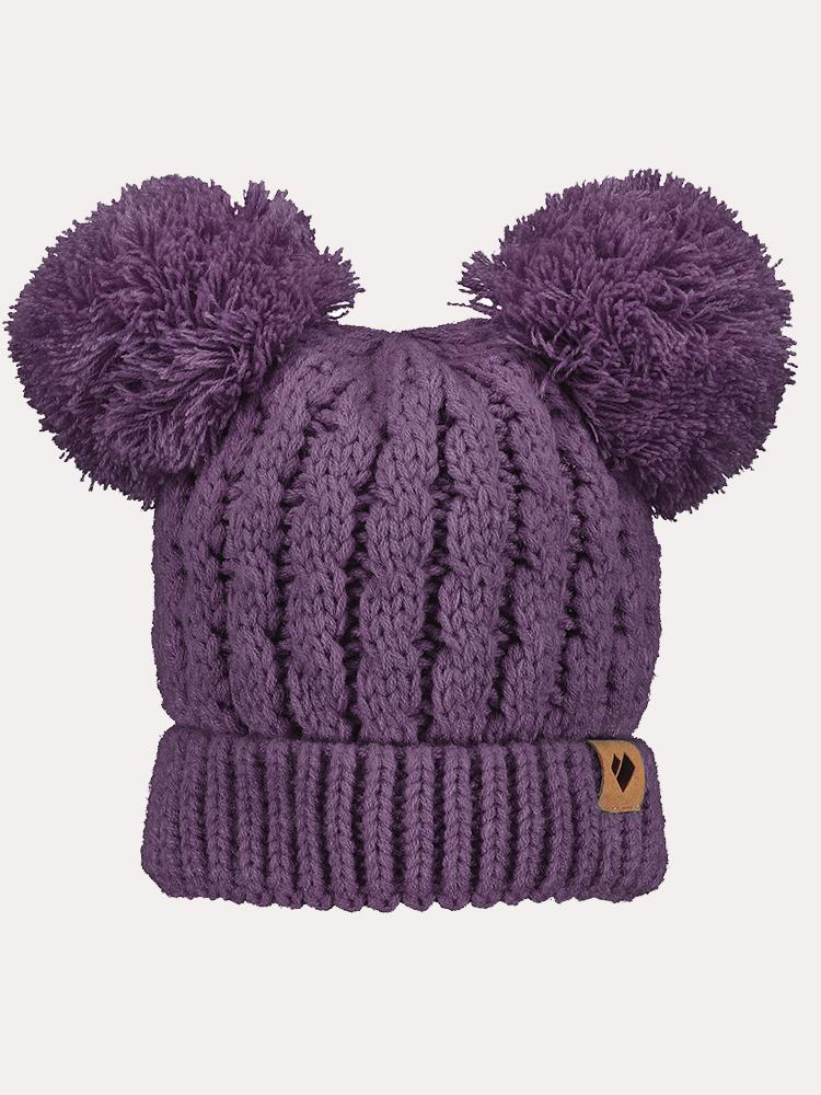 Obermeyer Little Girls' Fayetteville Knit Double Pom Hat - Saint Bernard
