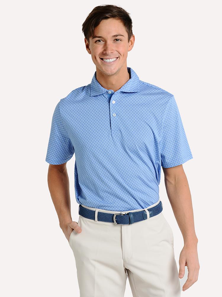 RLX Printed Luxe Jersey Short Sleeve Jersey Polo - Saint Bernard