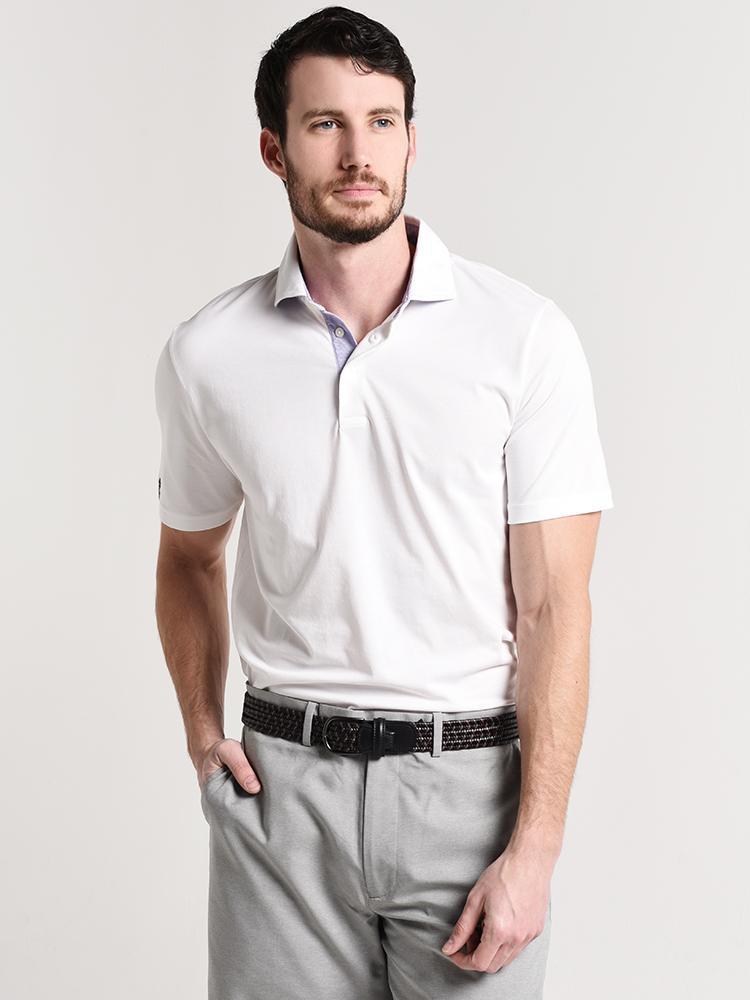 RLX Lightweight Performance Lisle Short Sleeve Polo - Saint Bernard