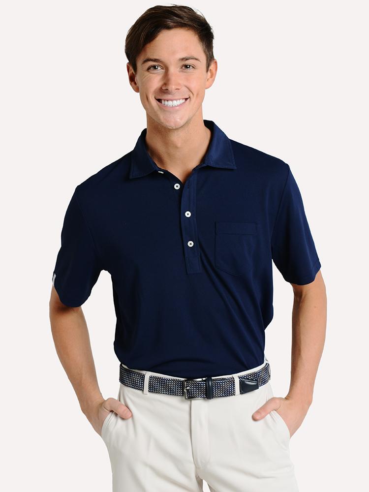 RLX Tech Pique Woven Short Sleeve Active Fit Polo - Saint Bernard