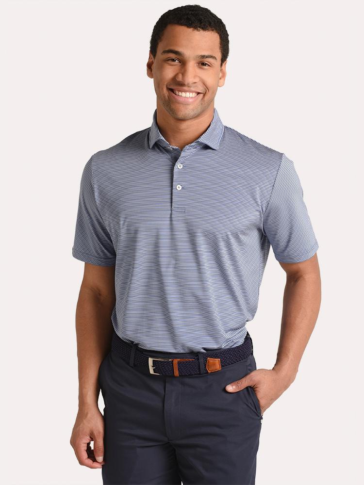 RLX Yarn Dyed Lightweight Tech Pique Short Sleeve Comfort Stretch Active Fit Polo - Saint Bernard