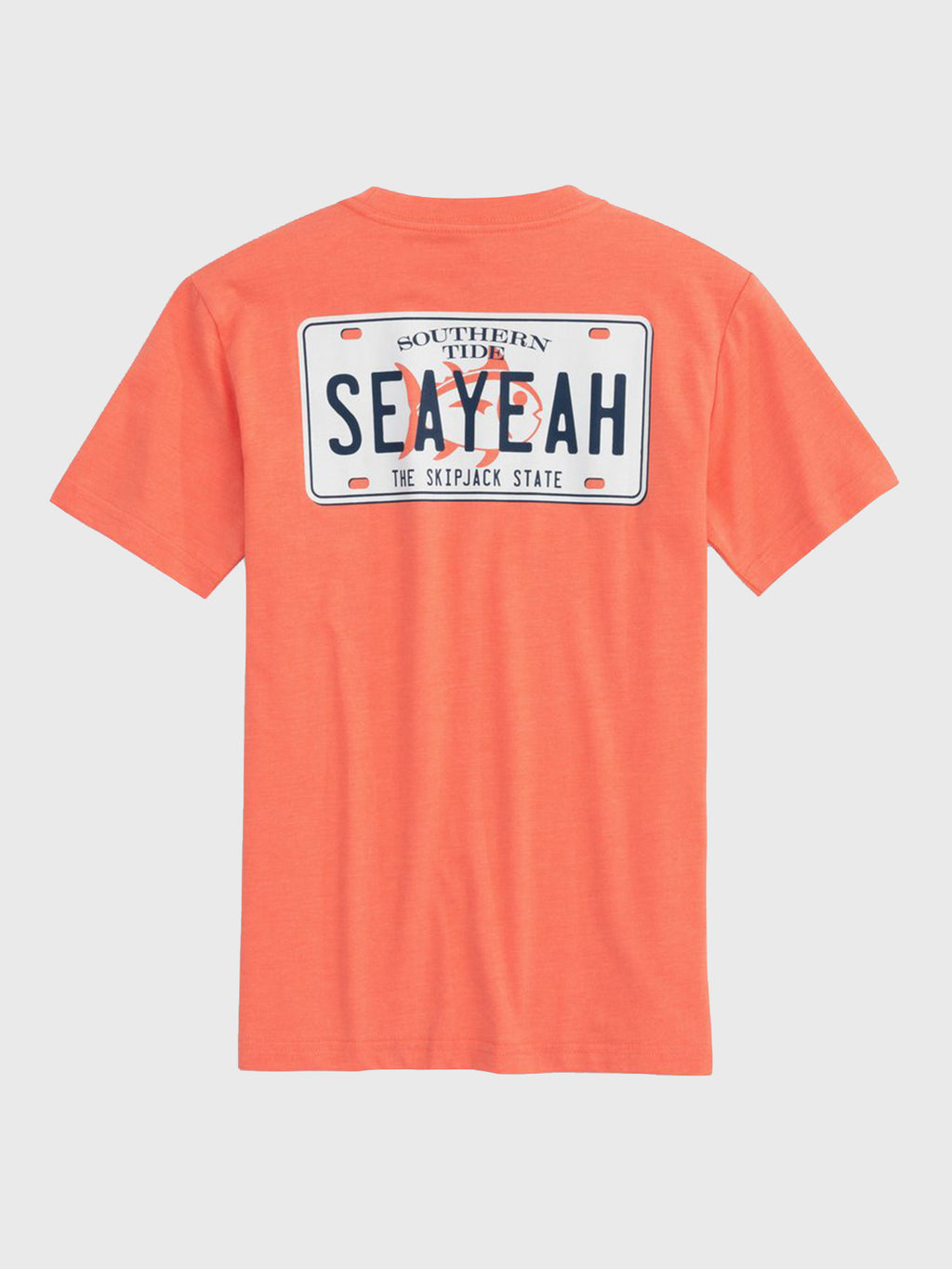 Southern Tide Kids' Sea Yeah License Plate Heathered T-Shirt - Saint Bernard