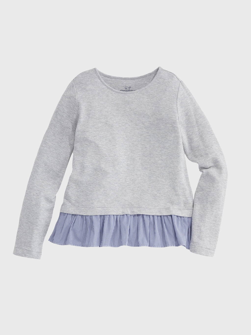Vineyard Vines Girls' Super Soft Mixed Media Top - Saint Bernard