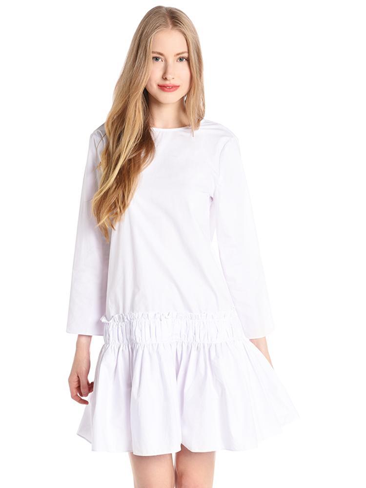Endless Rose Long Sleeve Ruffle Dress with Tie - Saint Bernard