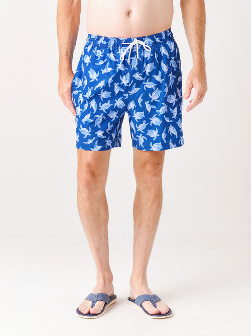 Southern Tide Men's Cocotex Sea Turtles Swim Trunk