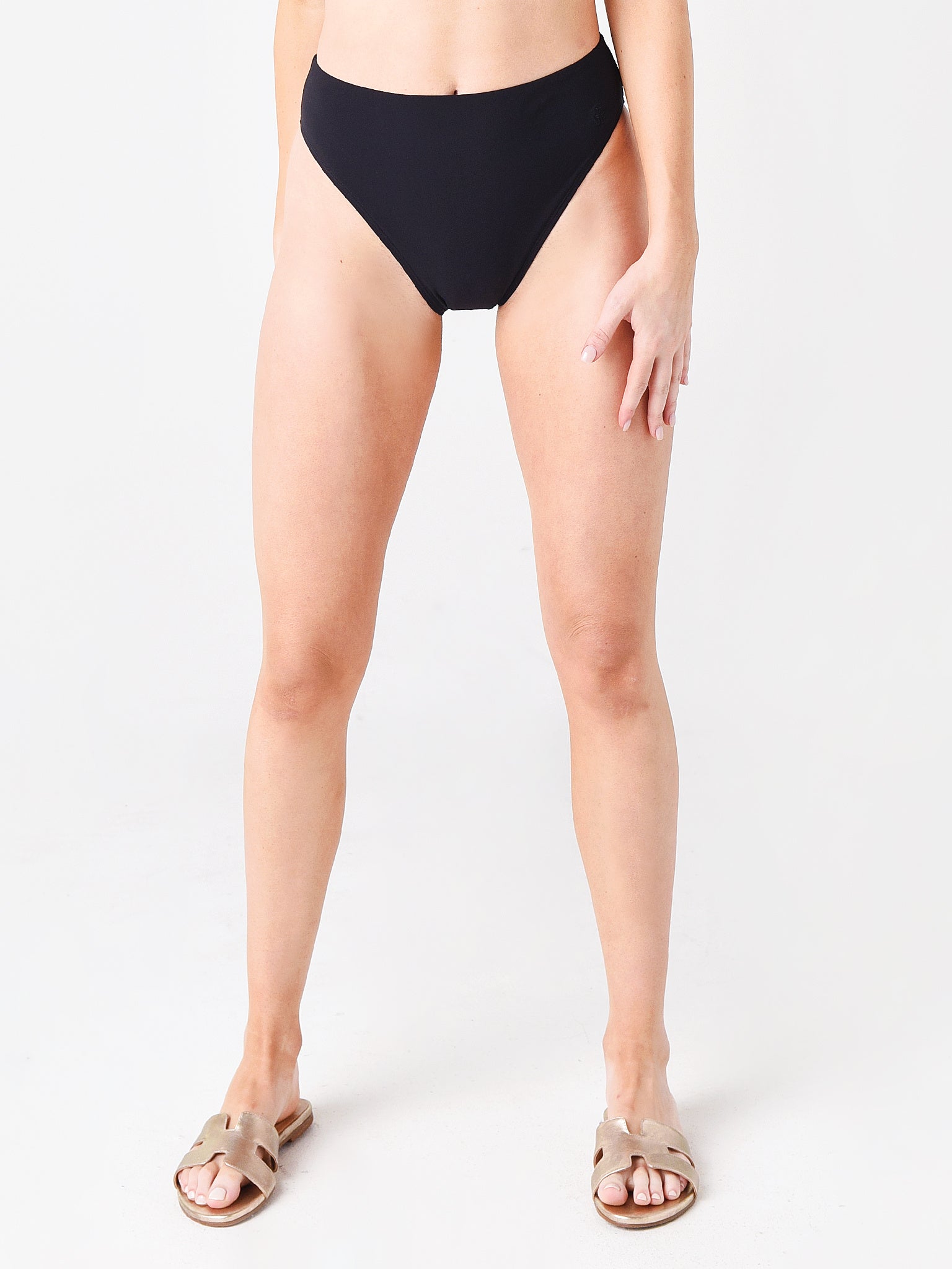 Tory Burch Women's High Waisted High Leg Bikini Bottom - Saint Bernard