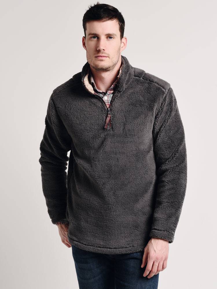 True Grit Men's Pebble Pile 1/4 Zip Pullover - Saint Bernard