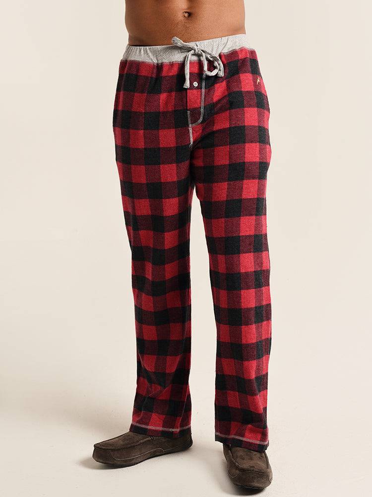True Grit Buffalo Melange Check Flannel Pants - Saint Bernard