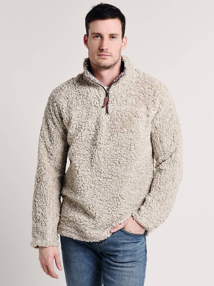True Grit Men's Softest Tip Shearling Pullover - Saint Bernard