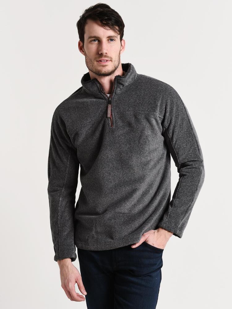 True Grit Men's Herringbone Fleece 1/4 Zip Pullover - Saint Bernard