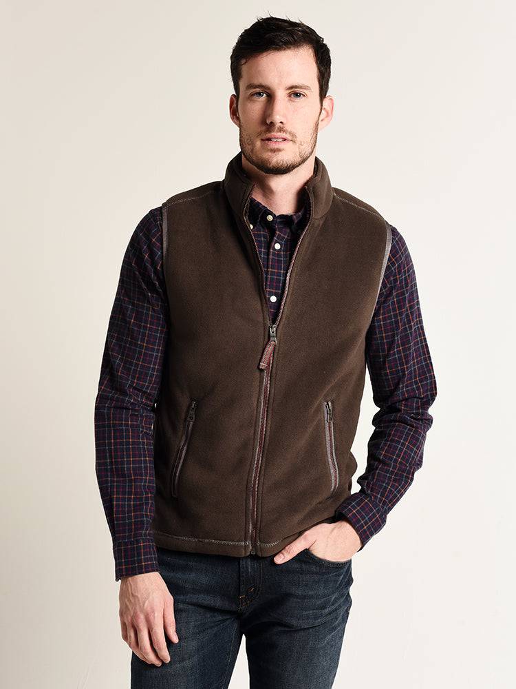 True Grit Bonded Polar Fleece Zip Vest - Saint Bernard