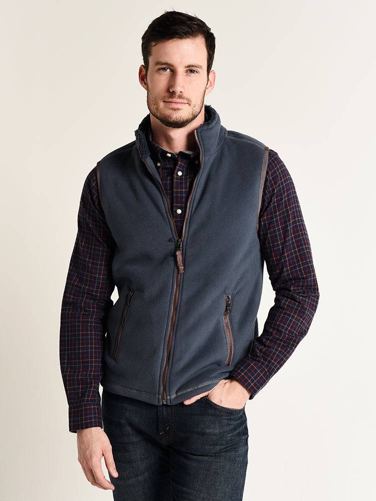 True Grit Bonded Polar Fleece Zip Vest - Saint Bernard