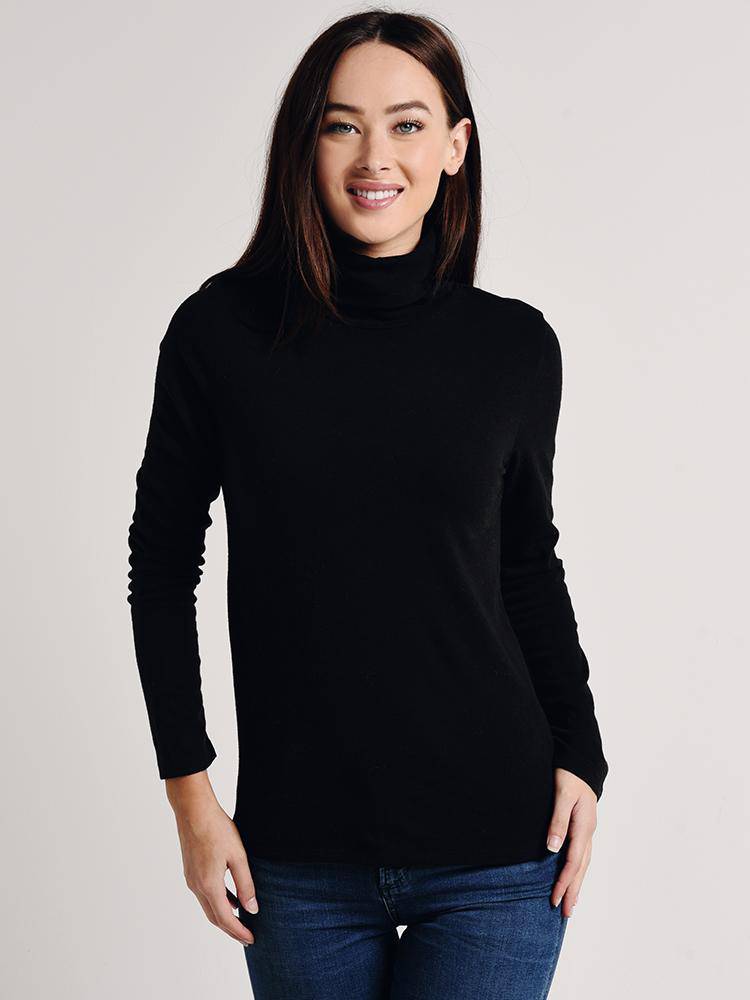 Dylan Blooming Angora Long Sleeve Turtleneck - Saint Bernard