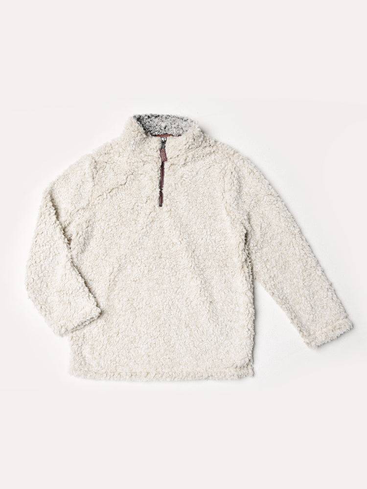 True Grit Boys' Frosted Tipped Pile 1/4 Zip Pullover - Saint Bernard