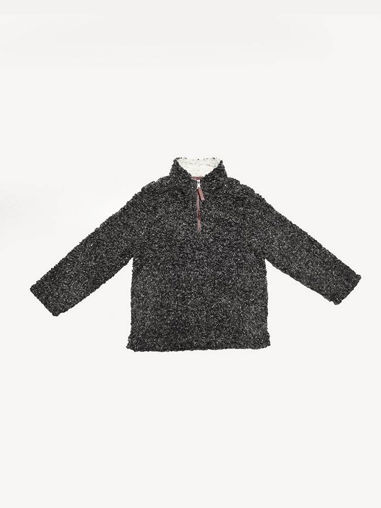 True Grit Boys' Shearling Tipped 1/4 Zip Pullover - Saint Bernard